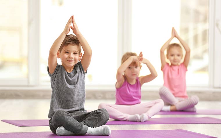 Children practicing Yoga